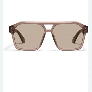Quay Australia Soundcheck Clear Tan Vtg Y2K Sunglasses
